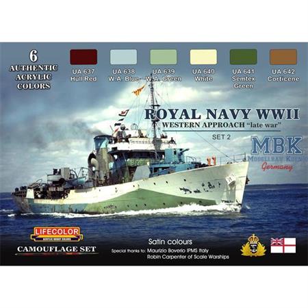 Royal Navy WWII late war Set 2, Farbset 6 x 22ml