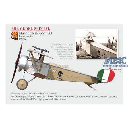 Macchi Nieuport XI Italian Service