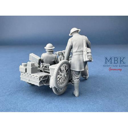 Machine Gun Corps Rider Starting the motorcycle