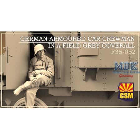 German Armoured Car Crewman in field grey coverall