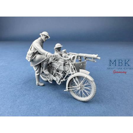 Machine Gun Corps Rider Starting the motorcycle