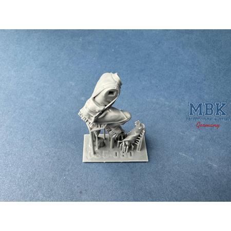 Machine Gun Corps Rider Starting the motorcycle