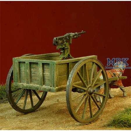 WWI Dog drawn Cart with Hotchkiss Machine Gun