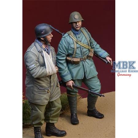 WWII Dutch Infantyman + captured Fallschirmjäger