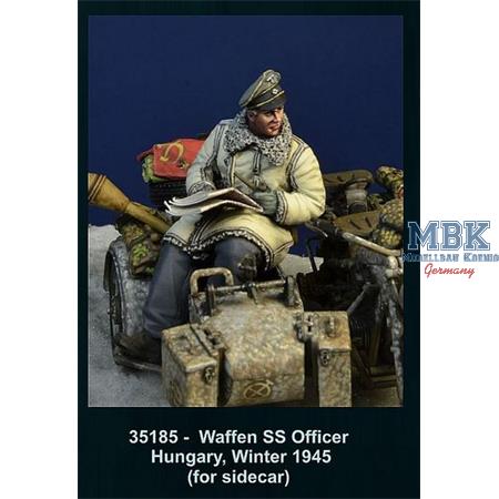 Waffen SS Officer Sidecar Hungary Winter 1945