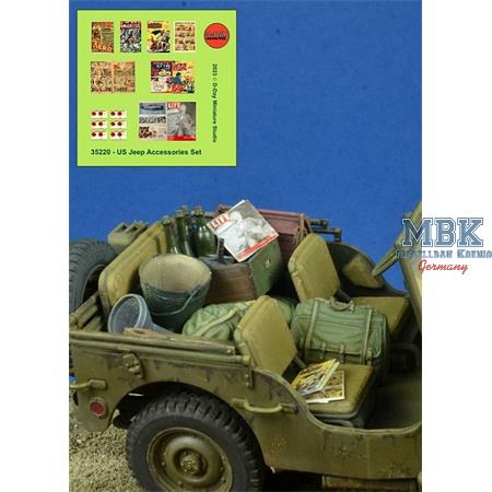 WWII US Jeep Accessories Set
