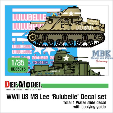 US M3 Lee"Lulubelle" decal set - Sahara 1943