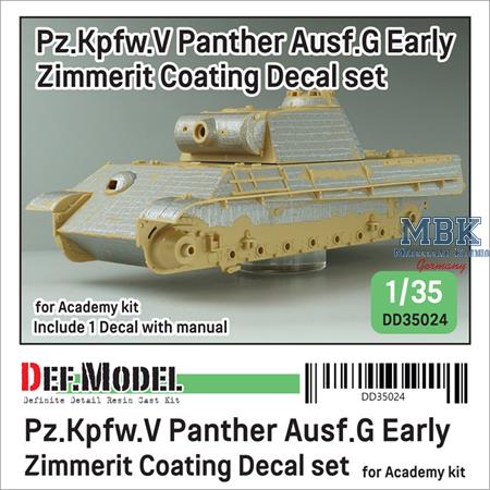 Panther Ausf.G Early Zimmerit Coating Decal set