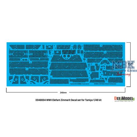 Elefant Zimmerit Coating Decal set (1/48)