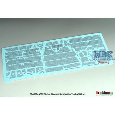 Elefant Zimmerit Coating Decal set (1/48)
