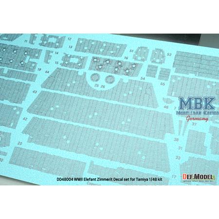 Elefant Zimmerit Coating Decal set (1/48)