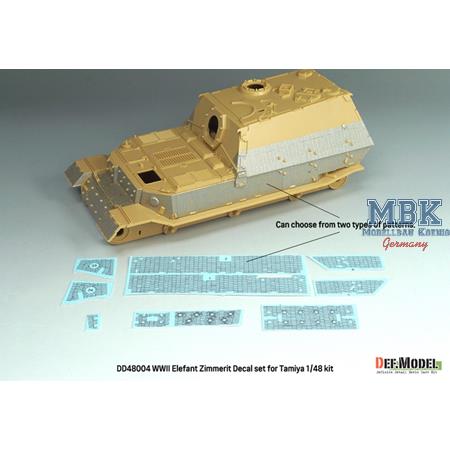Elefant Zimmerit Coating Decal set (1/48)