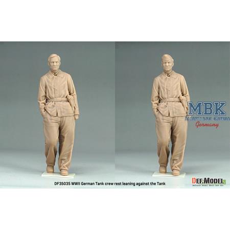 WWII German Tank crew rest lean.on tank (3D-Print)