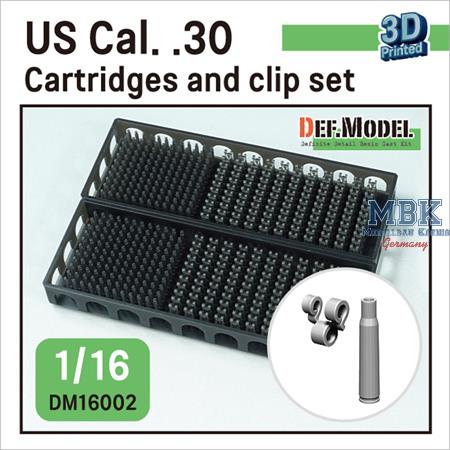 US Cal. .30 Cartridges and clip set