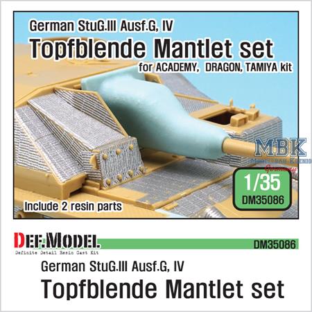 German StuG Topfblende Mantlet set