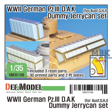 German Pz.III D.A.K Dummy Jerry can set