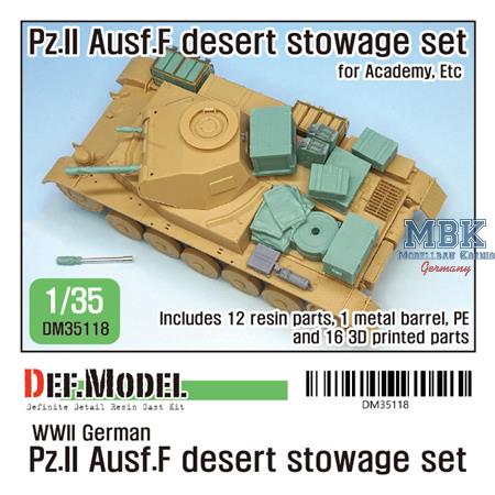 WWII German Pz.II Ausf.F Desert stowage set