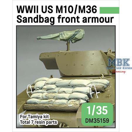 WWII US M10/M36 Sandbag front armour (f. Tamiya)
