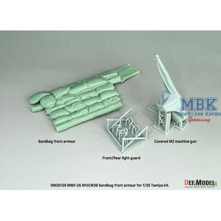 WWII US M10/M36 Sandbag front armour (f. Tamiya)