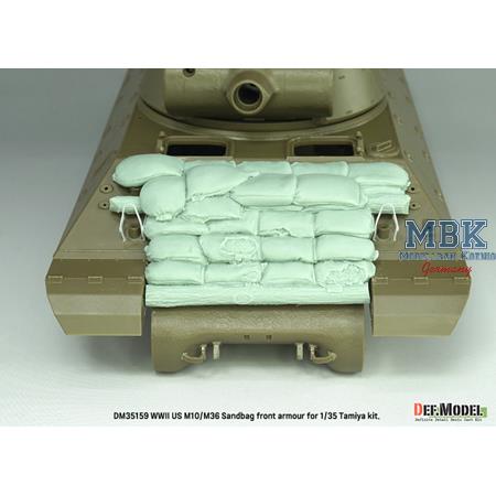 WWII US M10/M36 Sandbag front armour (f. Tamiya)