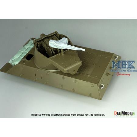 WWII US M10/M36 Sandbag front armour (f. Tamiya)