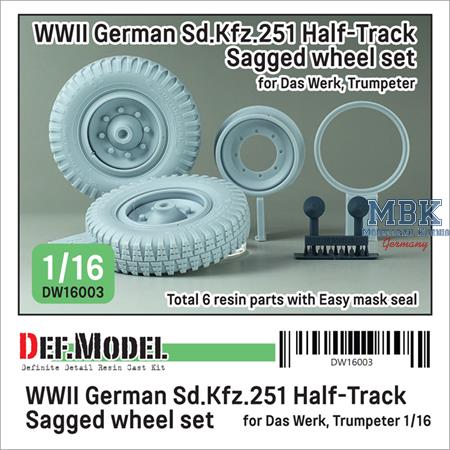 Sd.kfz.251 Half-track front sagged wheel set