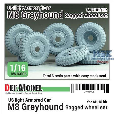 M8 Greyhound Sagged wheel set (AHHQ)