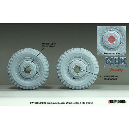 M8 Greyhound Sagged wheel set (AHHQ)