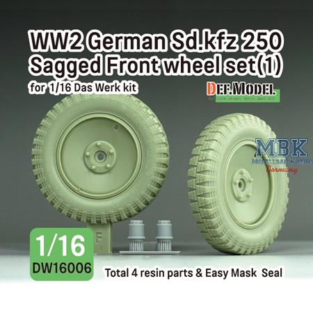 Sd.kfz.250 Half-track front sagged wheel set (1)