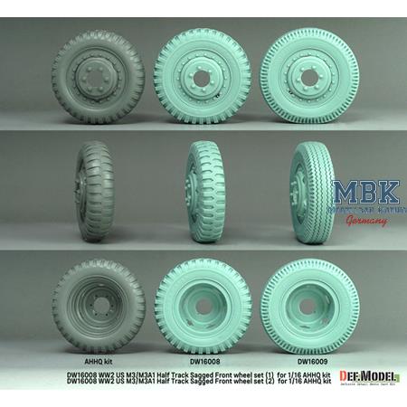 US M3/M3A1 Half Track Sagged Front wheel set(1)
