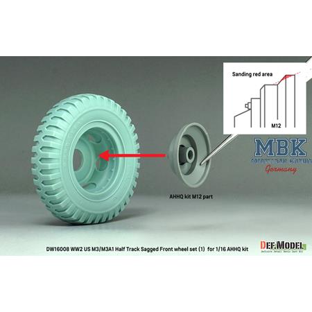 US M3/M3A1 Half Track Sagged Front wheel set(1)