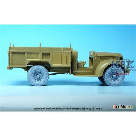WW2 British LRDG Truck wheel set (1) (for Tamiya)