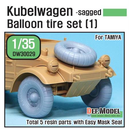 WWII Kübelwagen Balloon Tire set (1)- sagged