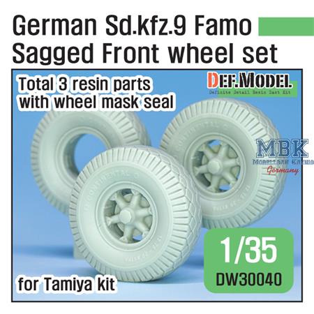Sd.kfz.9 Famo Sagged Front Wheel set