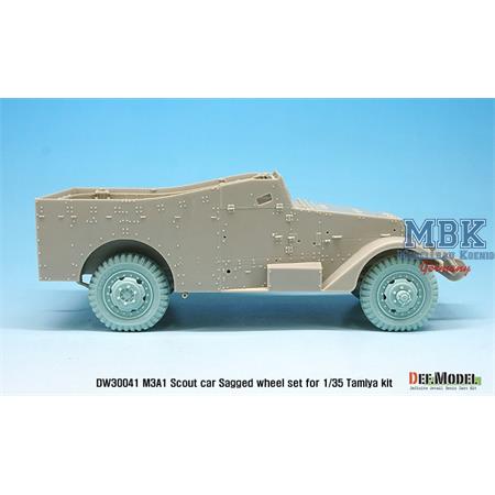 M3A1 Scout car Sagged Wheel set (For Tamiya 35363)