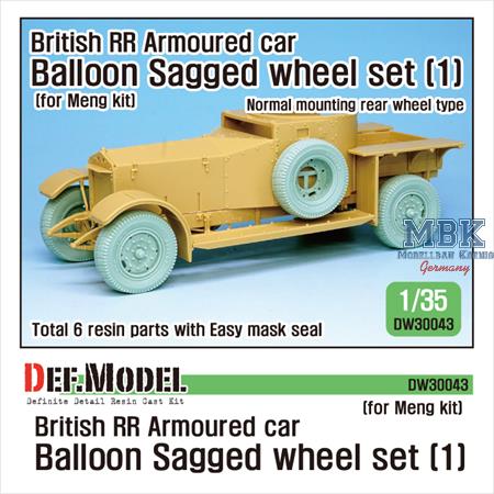 British RR Armoured car balloon wheel set 1