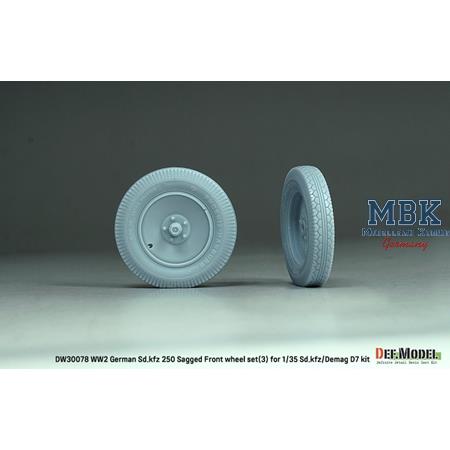 Sd.Kfz 250 Half Track Sagged Front wheel set (3)
