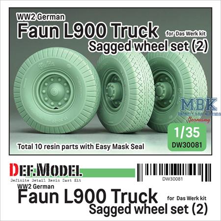 WW2 German Faun L900 Truck wheel set - Fulda