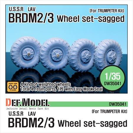 Soviet BRDM-2 Sagged wheel set