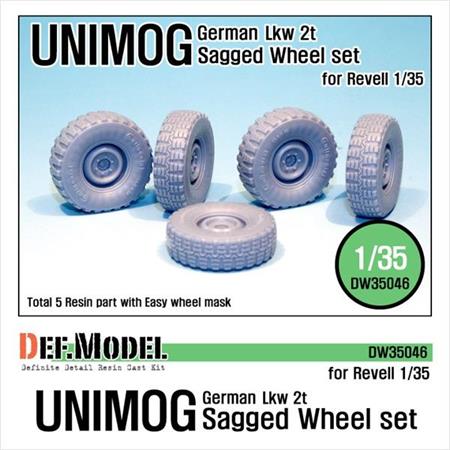 German UNIMOG Lkw 2t Sagged Wheel set