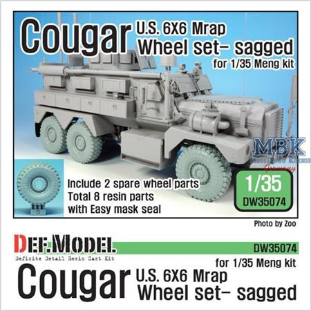 U.S Cougar 6x6 MRAP Sagged Wheel set