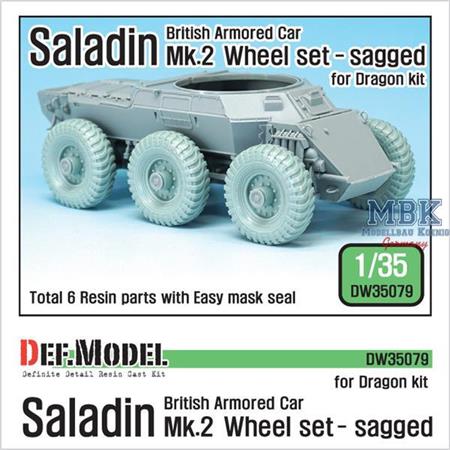British Saladin MK.II Sagged Wheel set