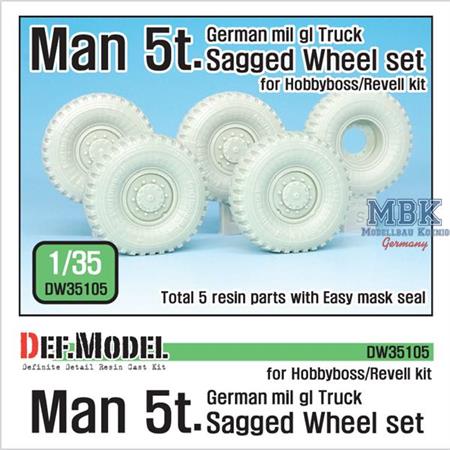 MAN 5t milgl Truck Sagged Wheel set (Continental)