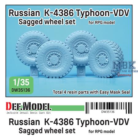 Russian  K-4386 Typhoon-VDV Sagged wheel set