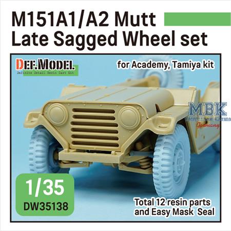 M151A1/A2 Mutt Jeep Sagged Wheel set