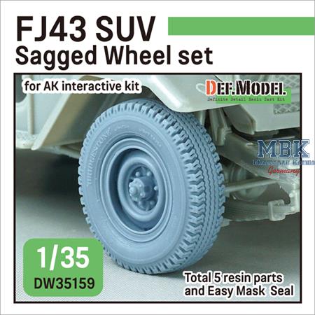 FJ43 Sagged wheel set - Bridgestone (for 1/35 AK)