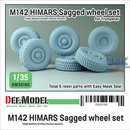 US M142 HIMARS Sagged wheel set (for Trumpeter)
