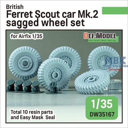 British Ferret Scout car Mk.2 Sagged Wheel set