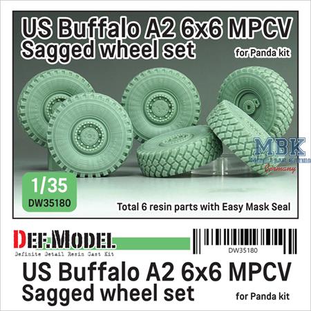 US Buffalo A2 6x6 MPCV Sagged wheel set