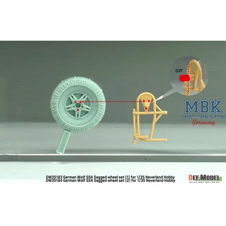 German Wolf SSA Sagged Wheel set (2) (Neverland)